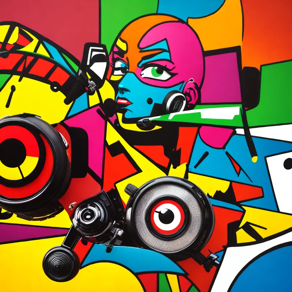 Estilo Pop Enfeites de parede em estilo pop art: cores e ícones
