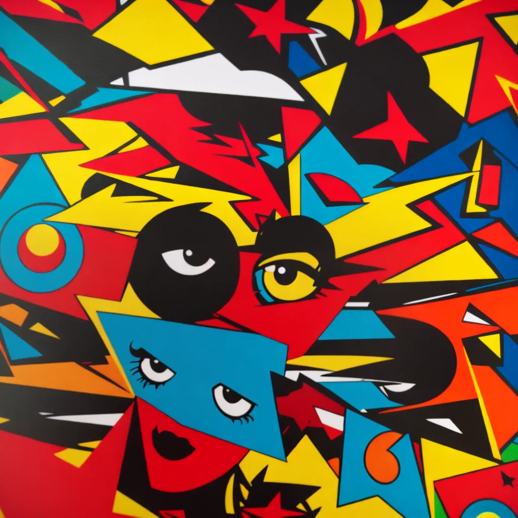 Enfeites de parede em estilo pop art: cores e ícones