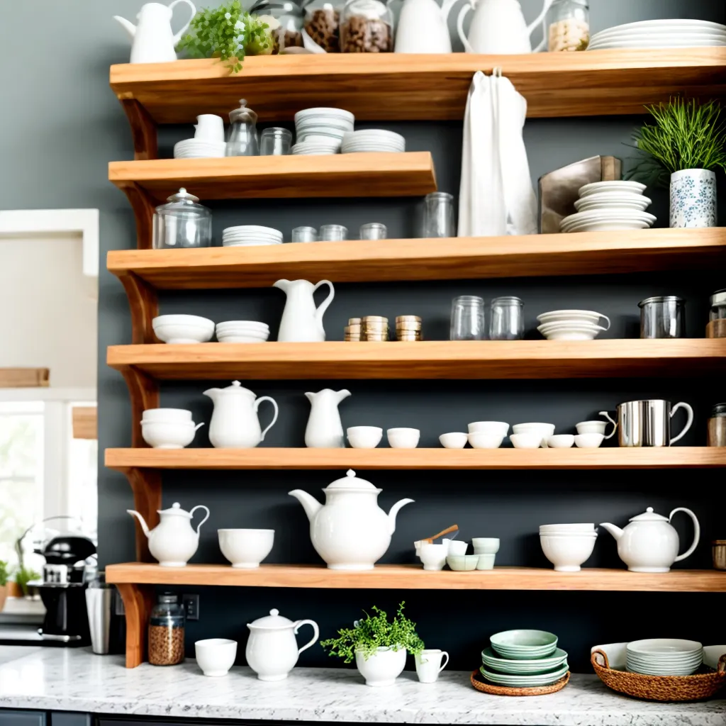 Enfeites de Estante para Cozinhas: Organização e Charme