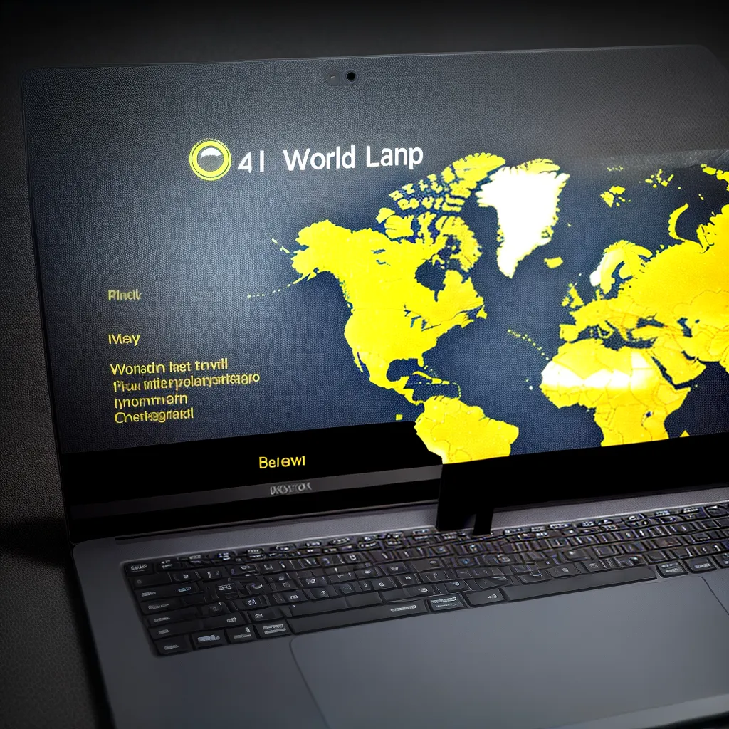 laptop mapa mundial mensagens criptografadas