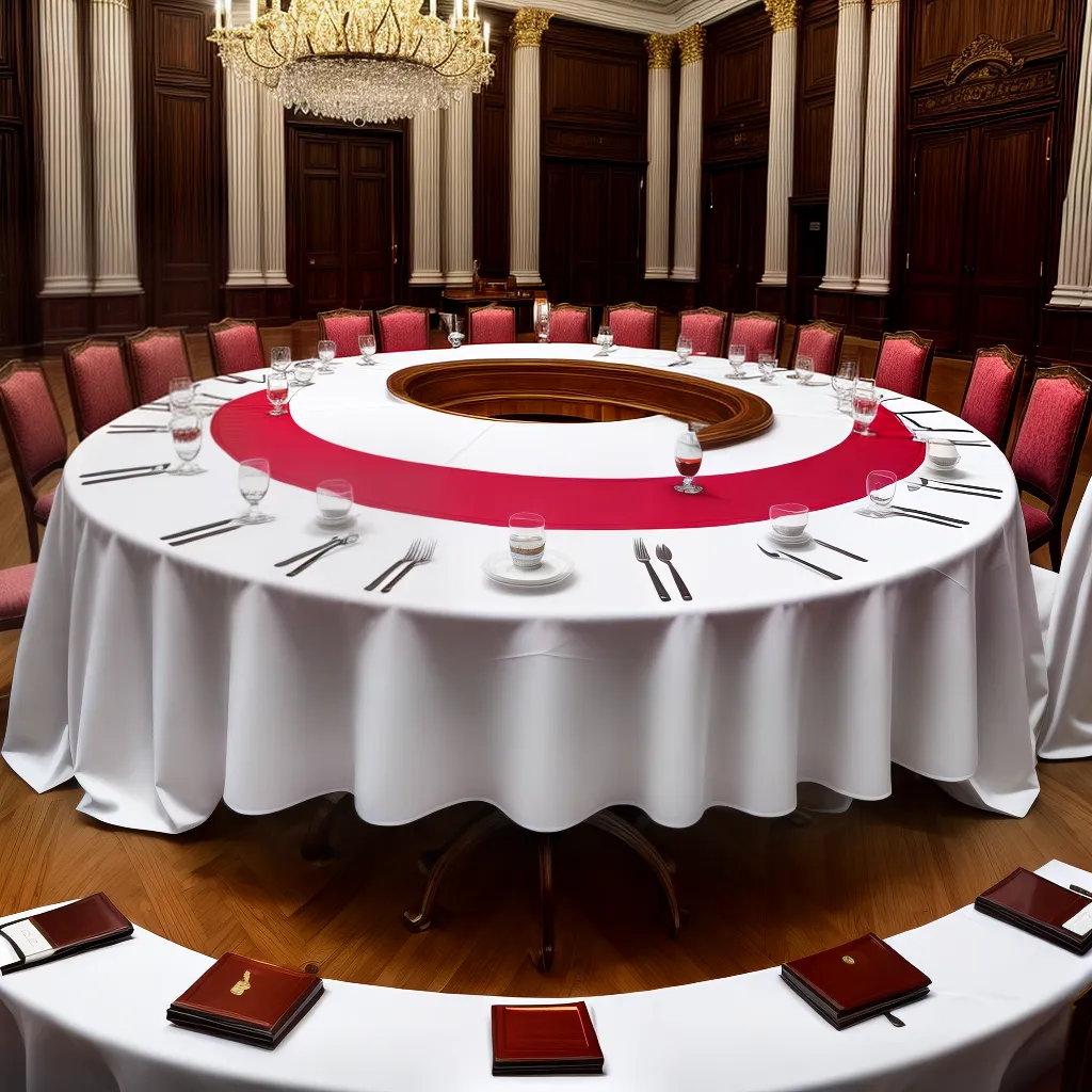 mesa redonda representantes discussao diplomacia
