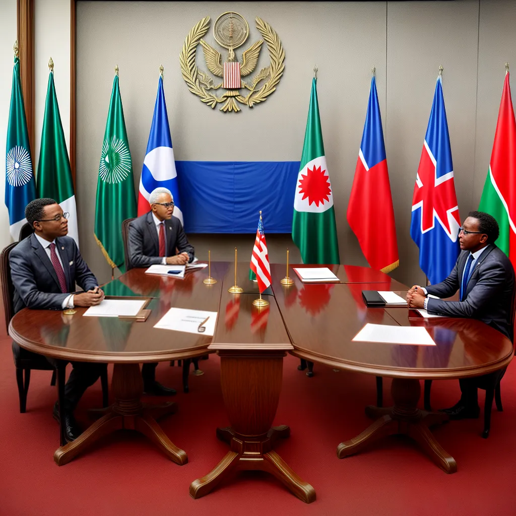 diplomatas mesa redonda negociacoes desarmamento