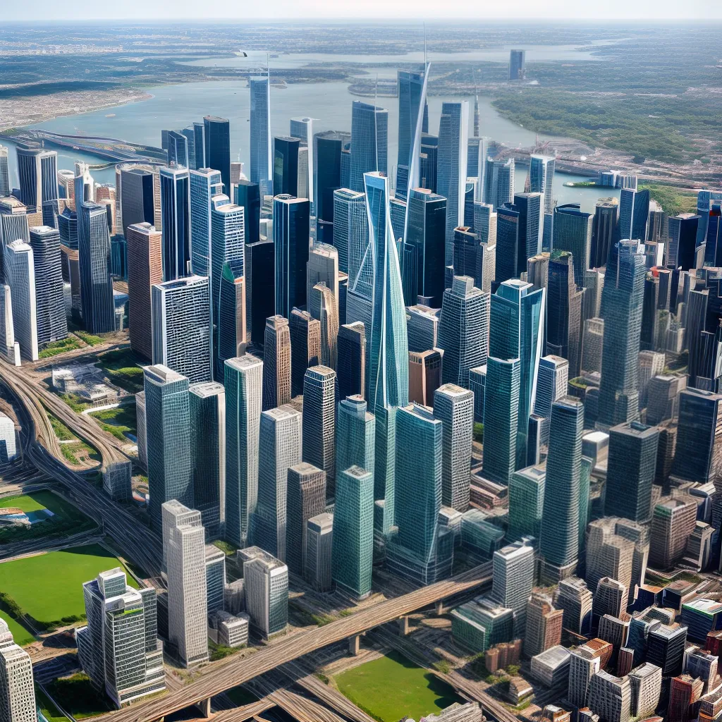 cidade futurista sustentavel solares eolicas