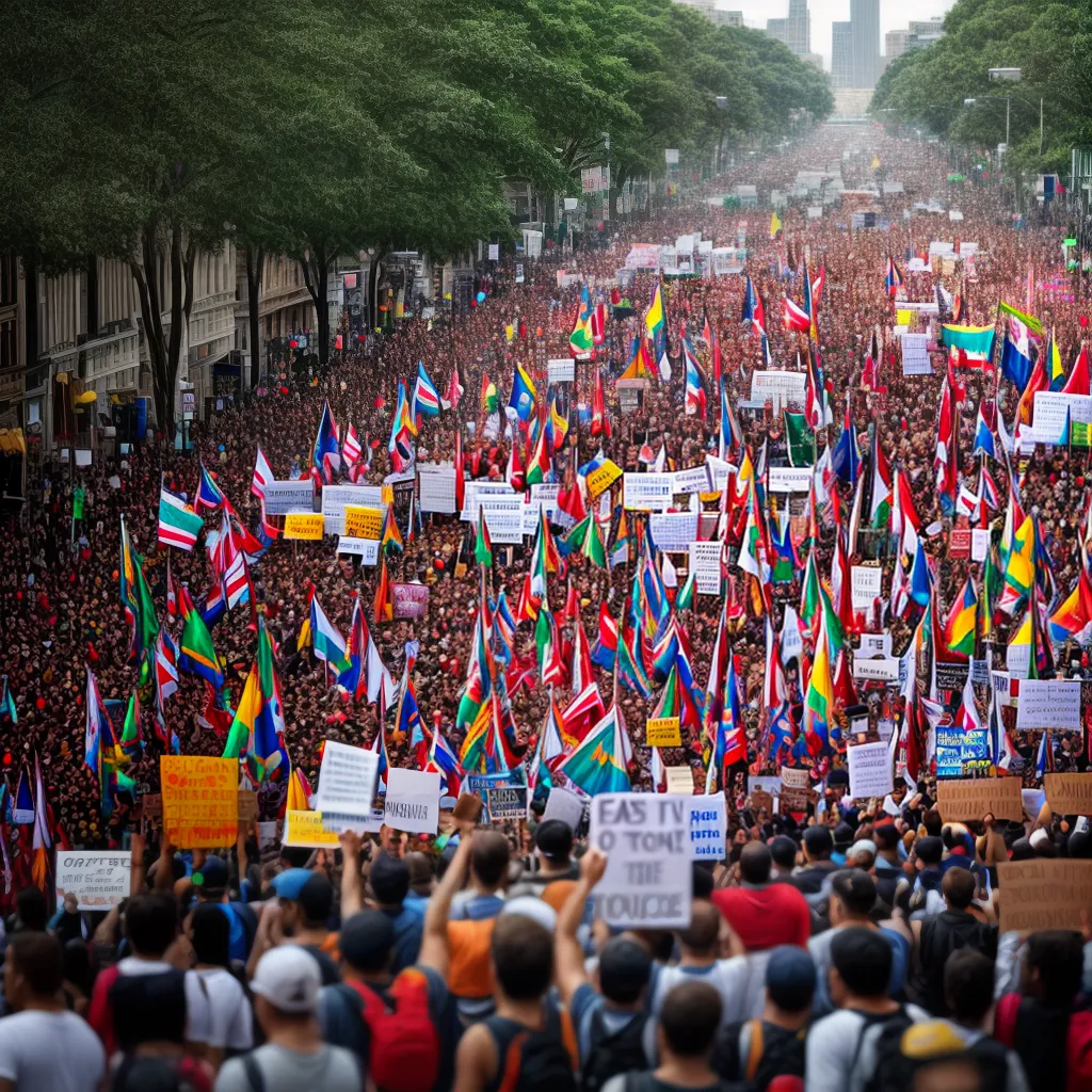protesto diversidade uniao marcha cidade