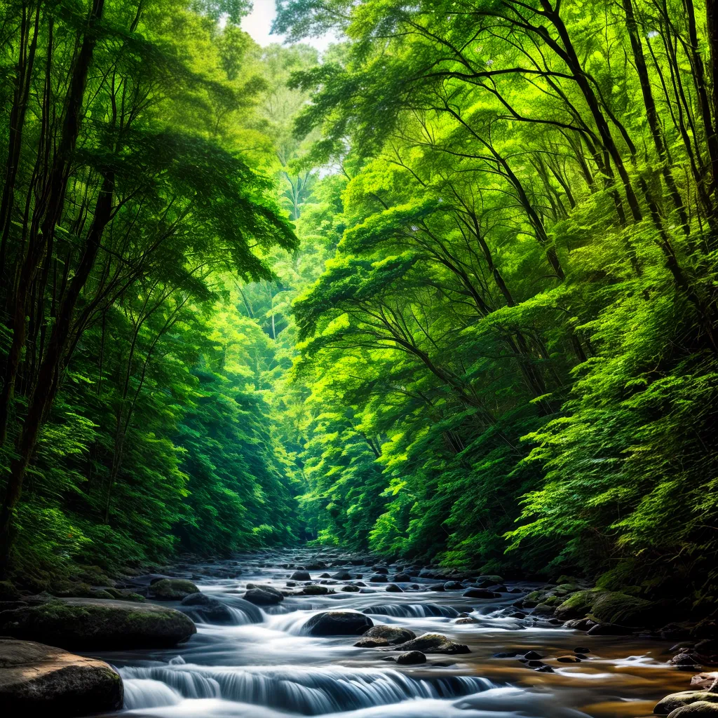 floresta verde rio brilhante justica ambiental