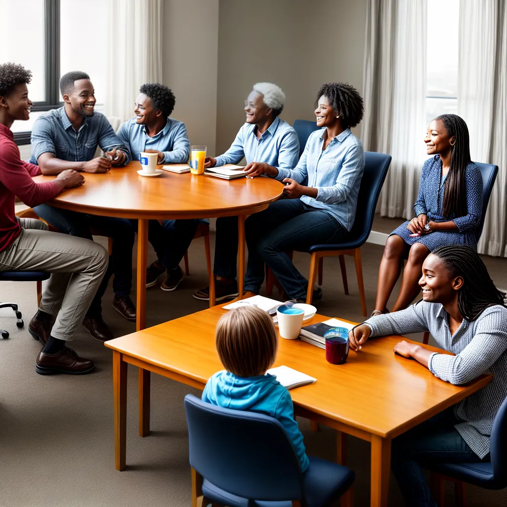 familia inclusiva conversa mesa