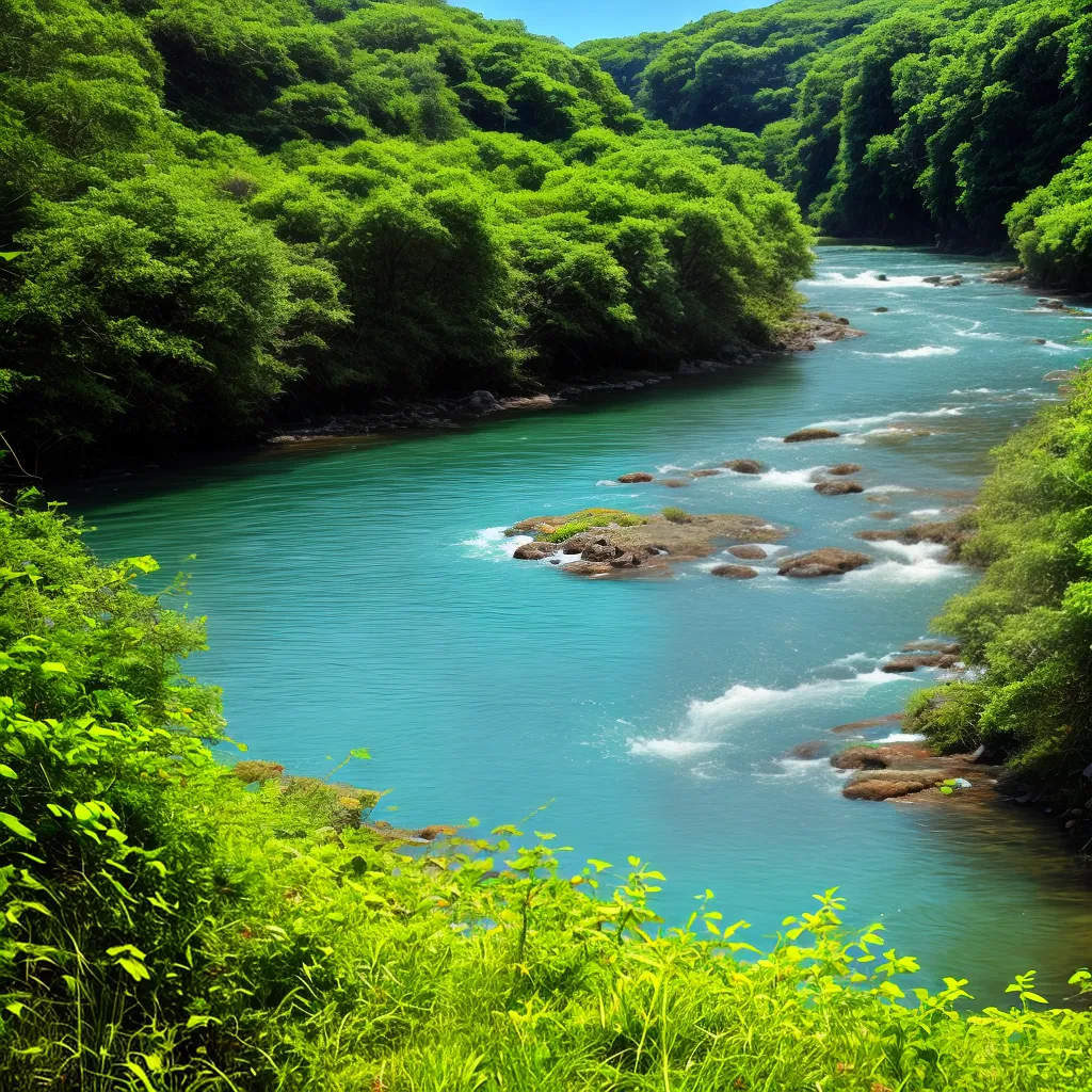 paisagem rio natureza abundancia