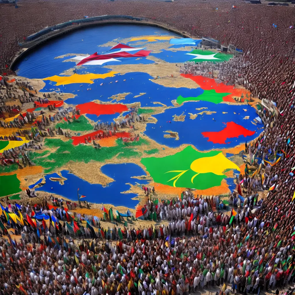 diversidade etnica uniao mosaico bandeiras