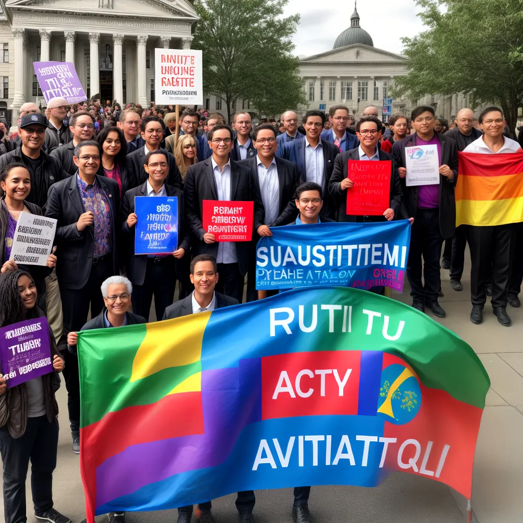 diversidade lgbtqia manifestacao courthouse