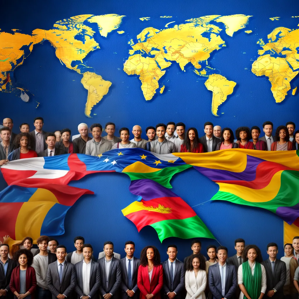 grupo diverso mapa mundial uniao 1