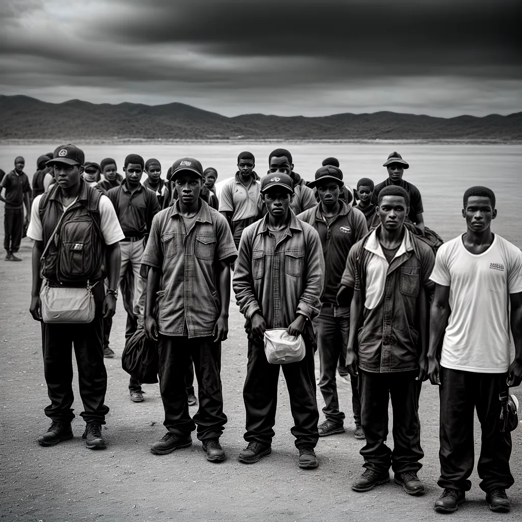 trabalhadores migrantes exaustos luta