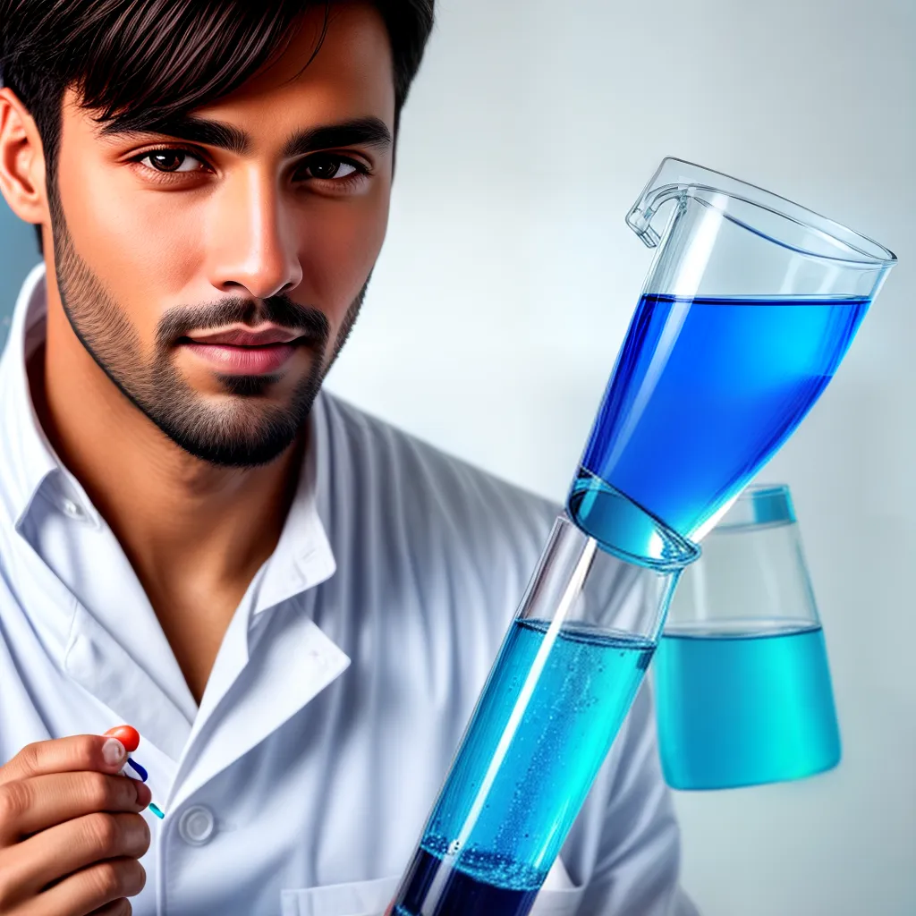 cientista laboratorio etica tubo azul