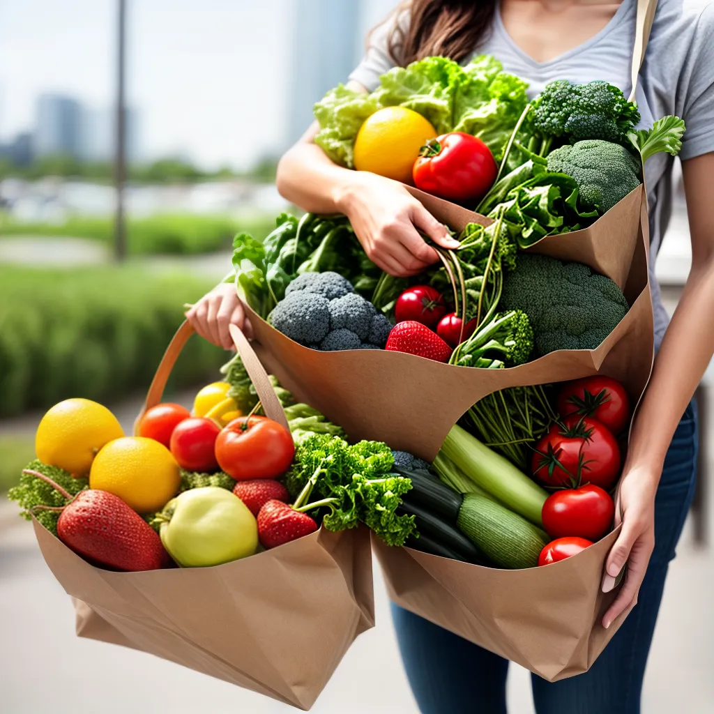 sacola reutilizavel produtos frescos sustentabilidade