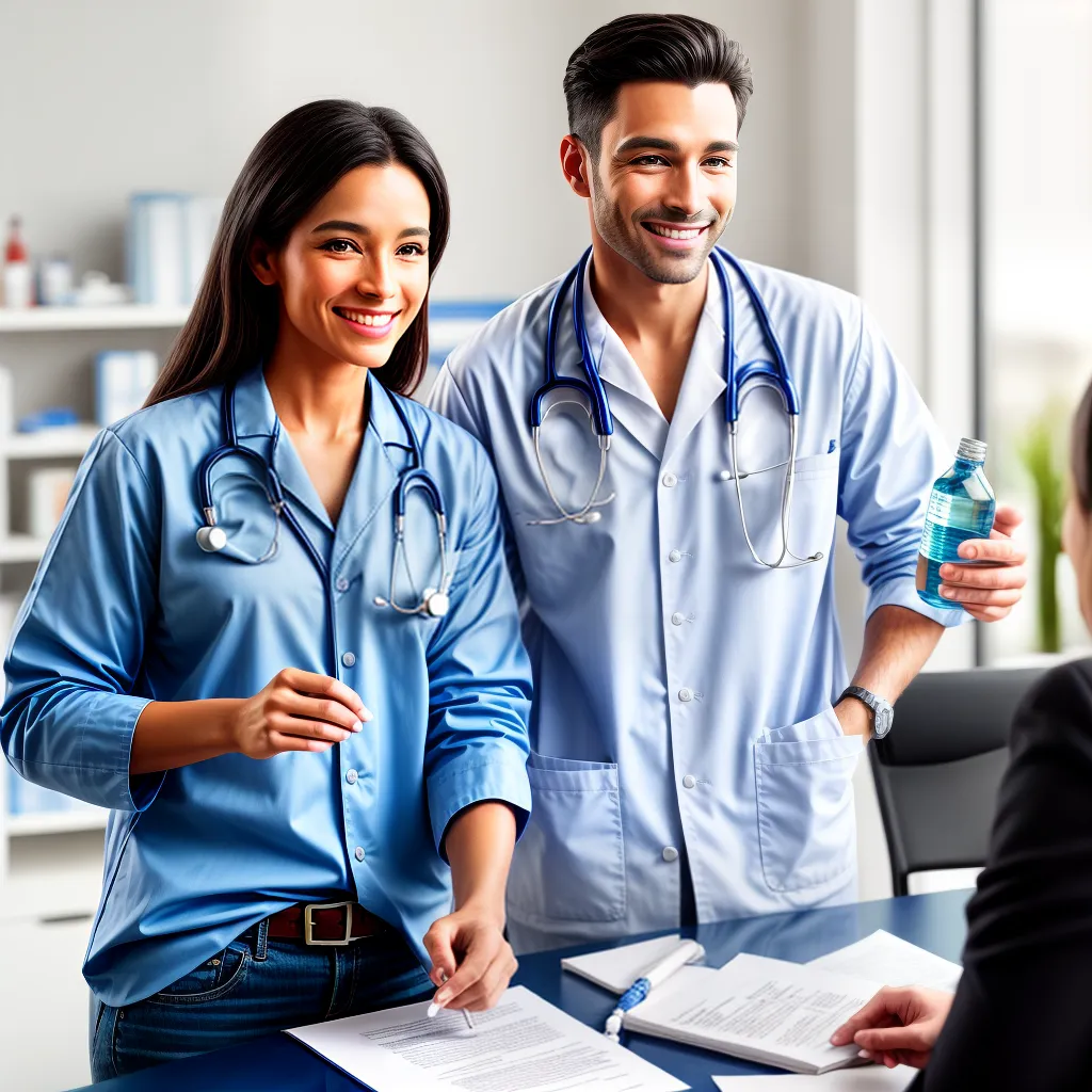 medico sorridente estetoscopio receita medicamento
