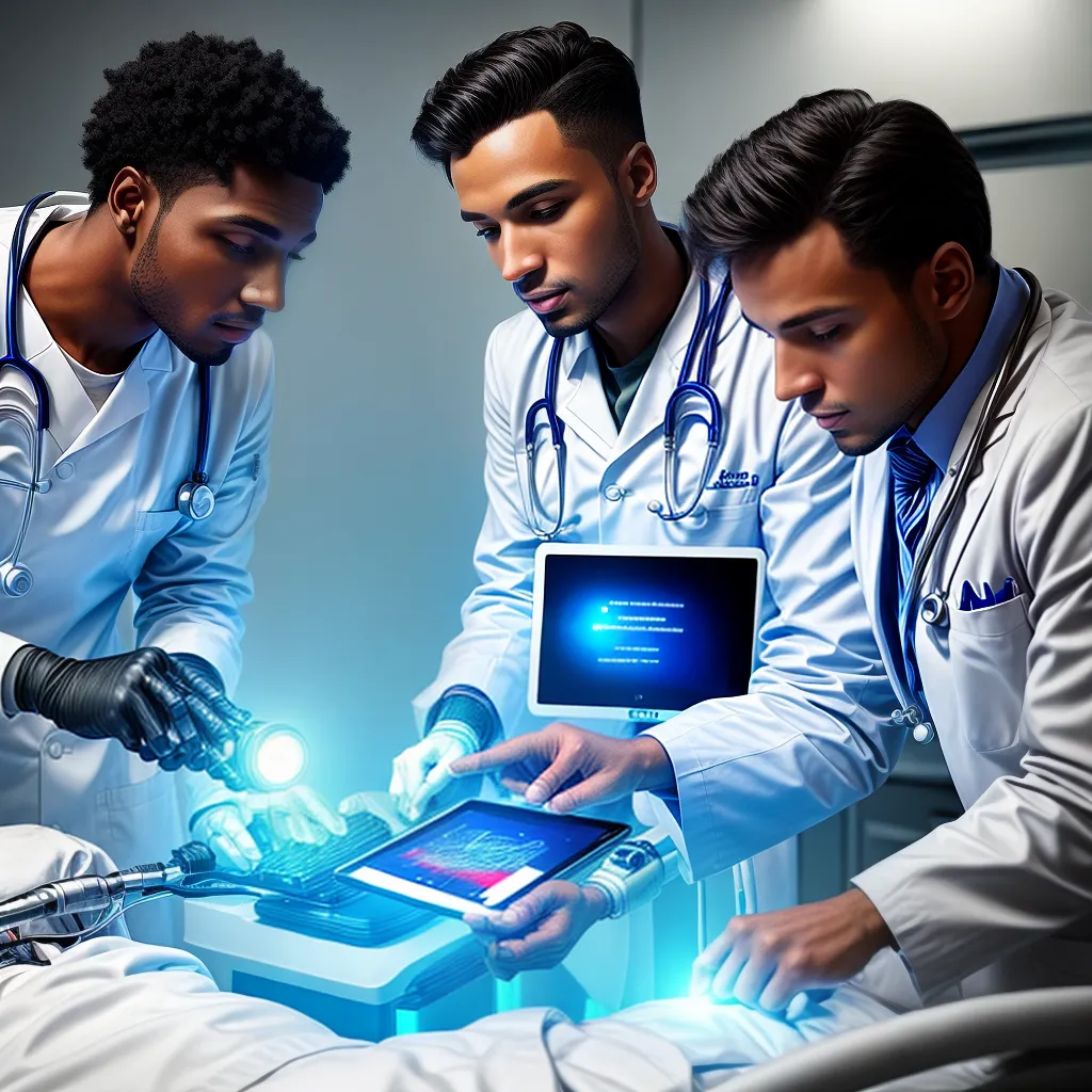 medico robot trabalho hospital futuro