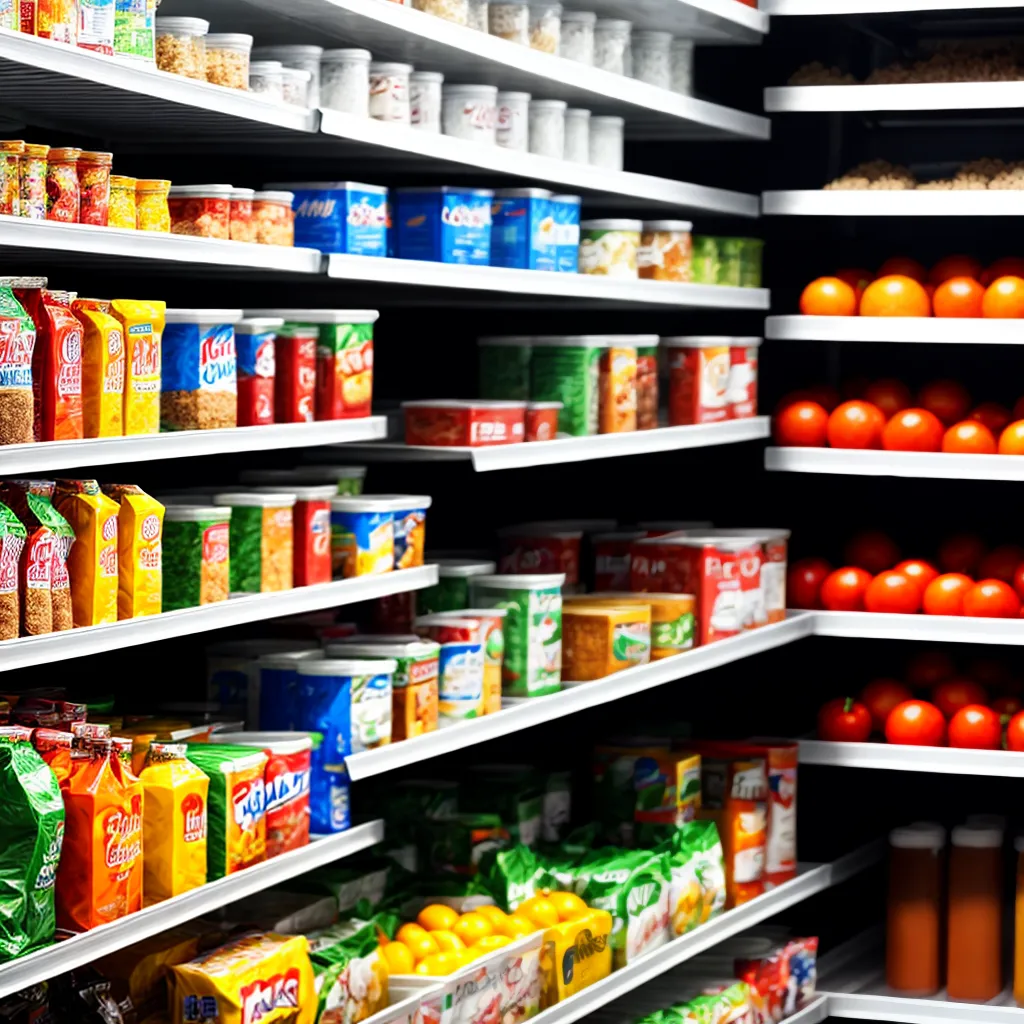supermercado abastecido pantry vazio