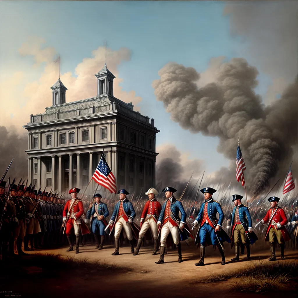 revolucao americana patriotas viloes ilustracao