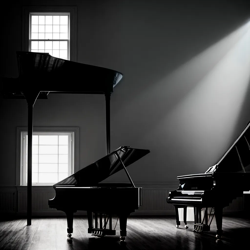 piano solitario sala escura