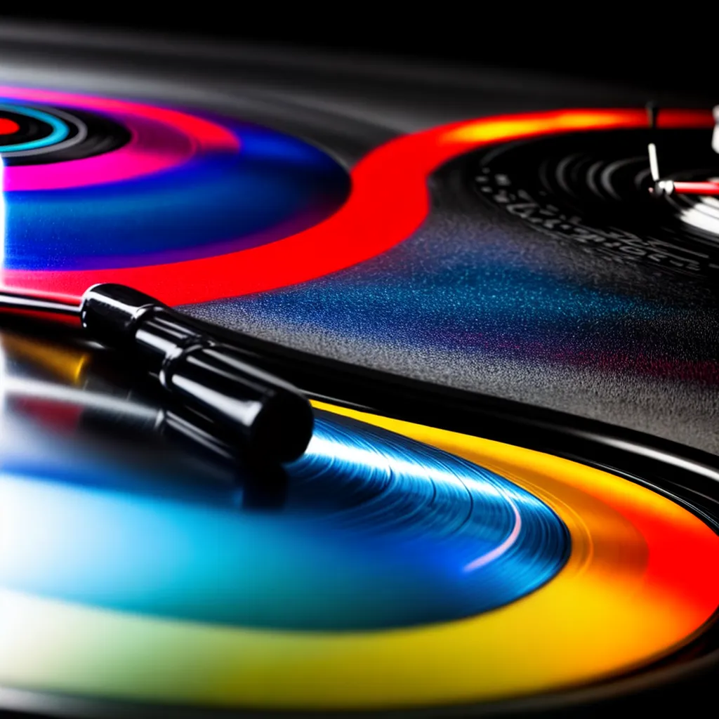 vinil girando ondas sonoras trilha sonora