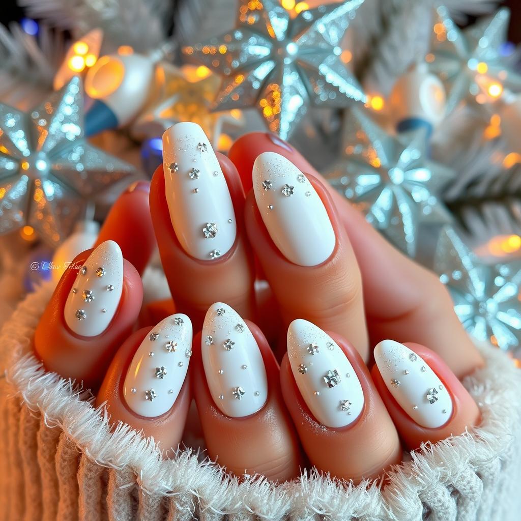 30+ ideias de unhas brancas para o Ano Novo