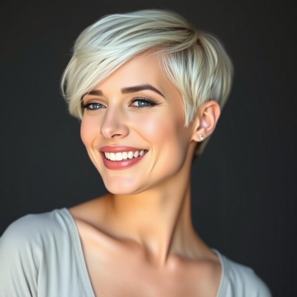 Qual tipo de rosto combina mais com cortes de cabelo curtos?