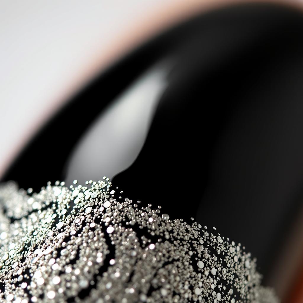 Unha preta com glitter: 15 inspirações para arrasar em grande estilo