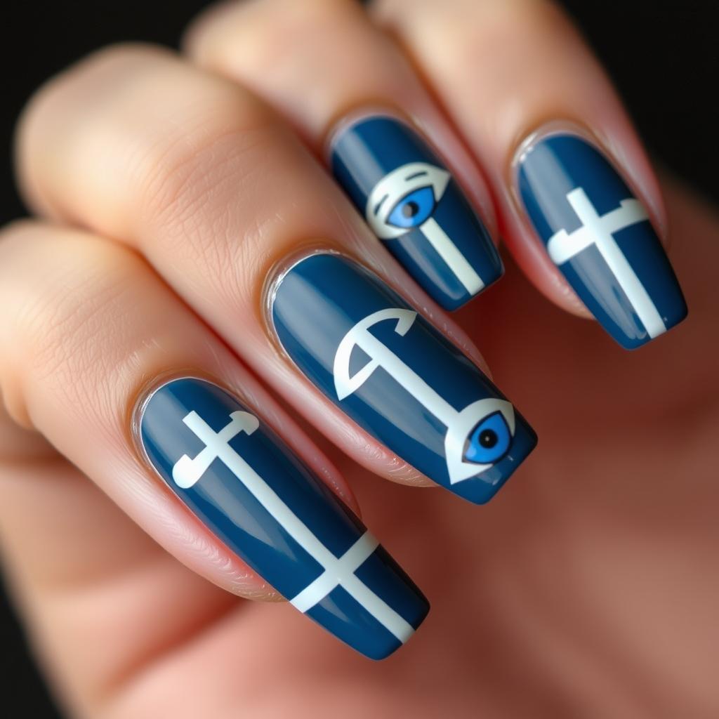 Unhas decoradas com olho grego: 30 ideias para você se inpirar