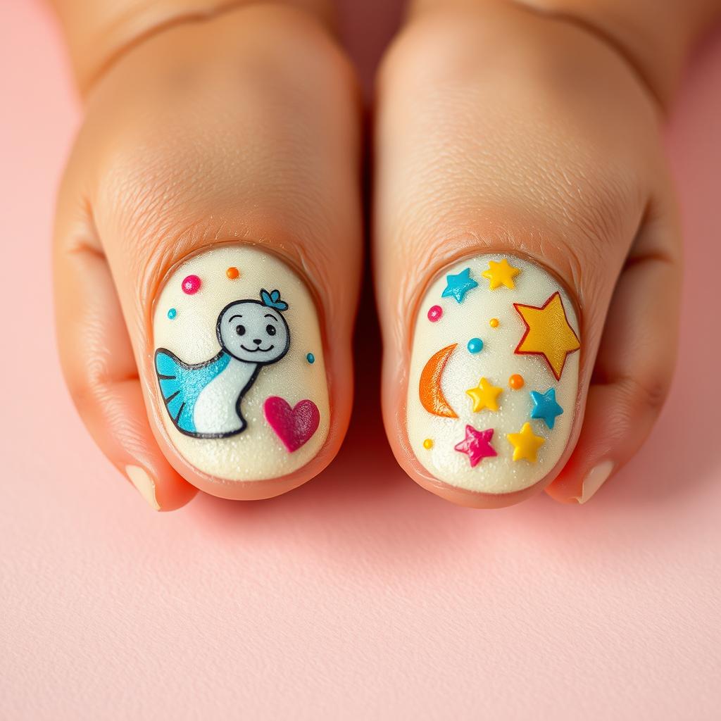 10 unhas decoradas infantis fáceis de fazer