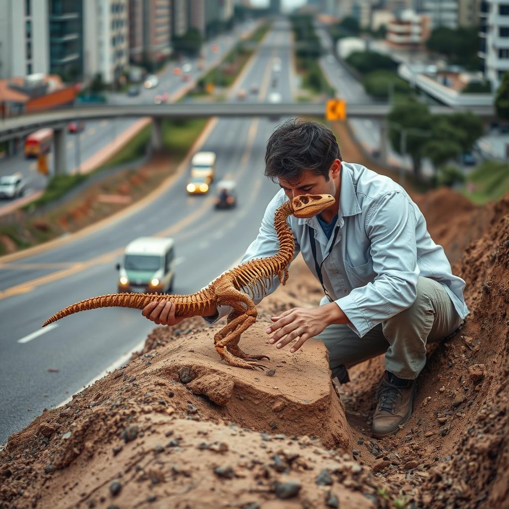 Fósseis de dinossauros são encontrados em rodovia de São Paulo