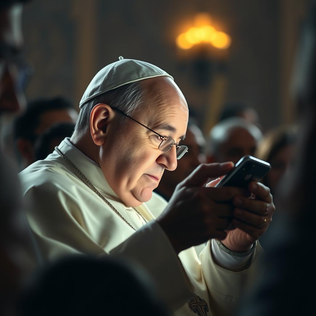 Papa Francisco atende ligação misteriosa em evento e deixa fiéis aguardando Papa Francisco atende ligação misteriosa em evento e deixa fiéis aguardando