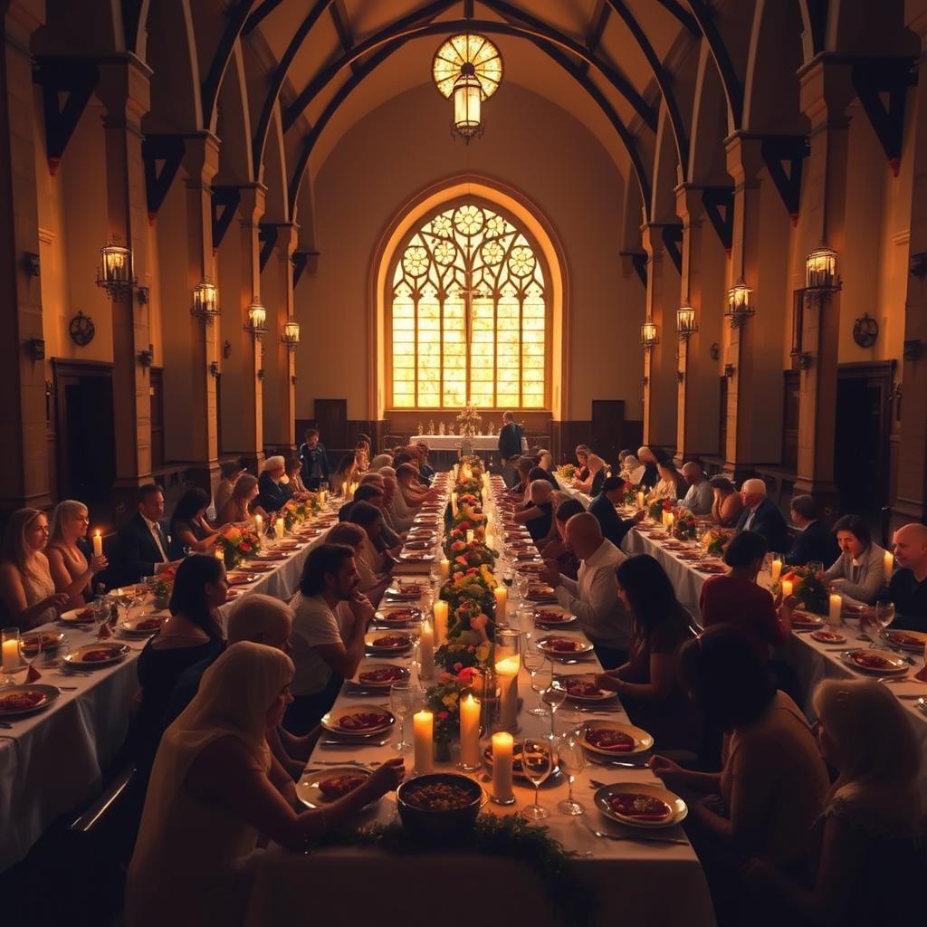 Sonhar com banquete na igreja [Interpretação & Significado]