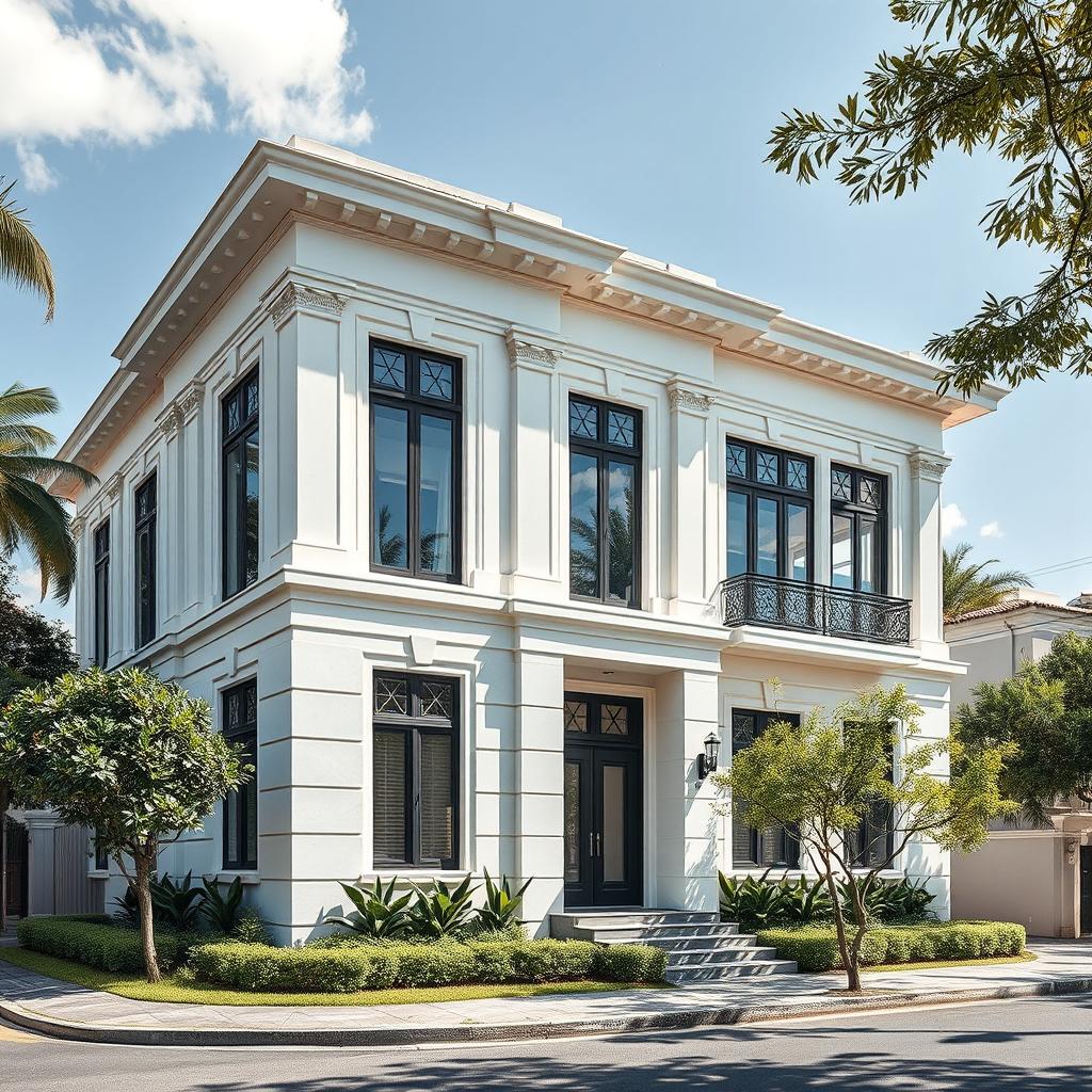Projeto de Sobrado Duplex Neoclássico em Terreno de Esquina - Campinas SP - Dicas e Inspirações
