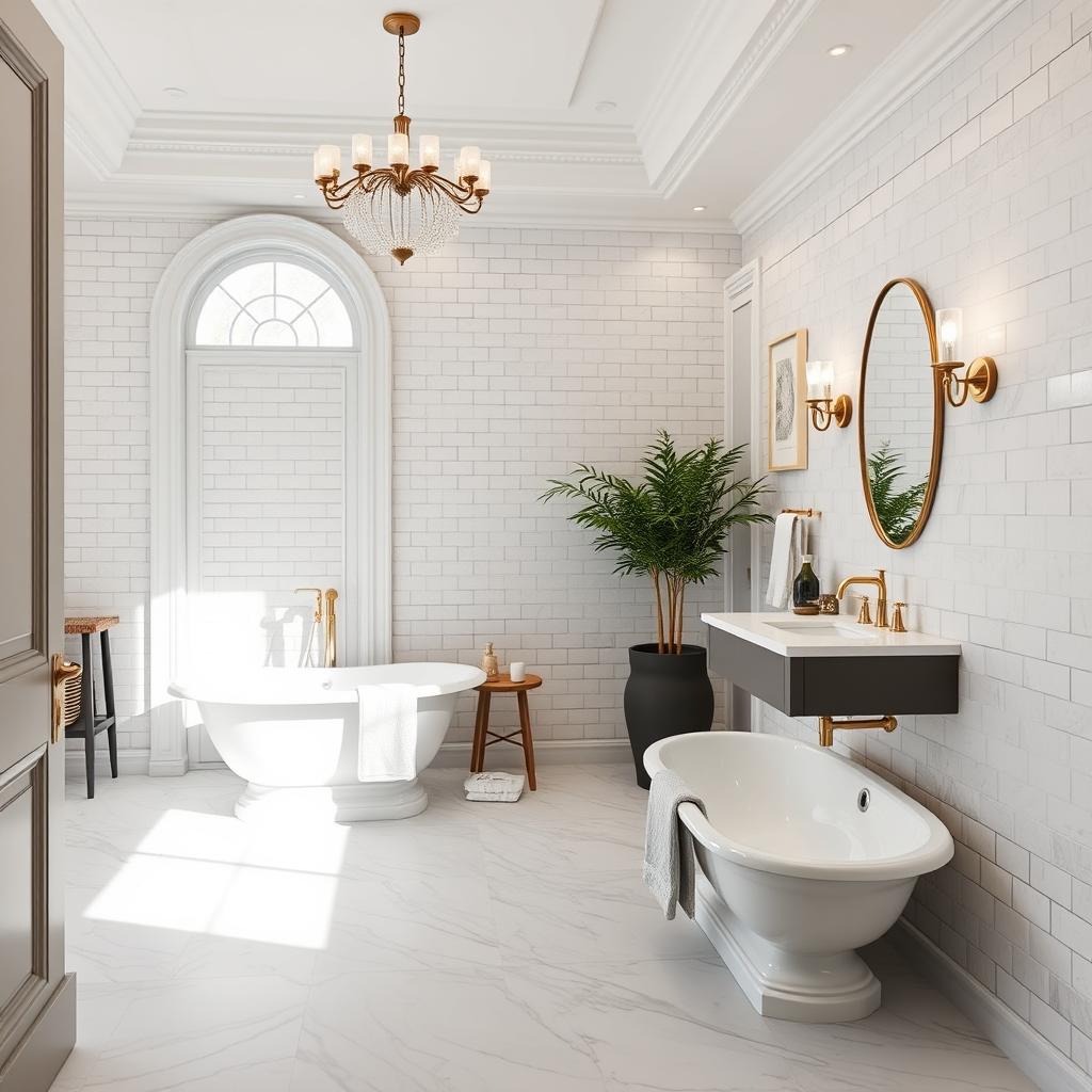 20 ideias de banheiros clássicos e atemporais - Inspiração para decoração