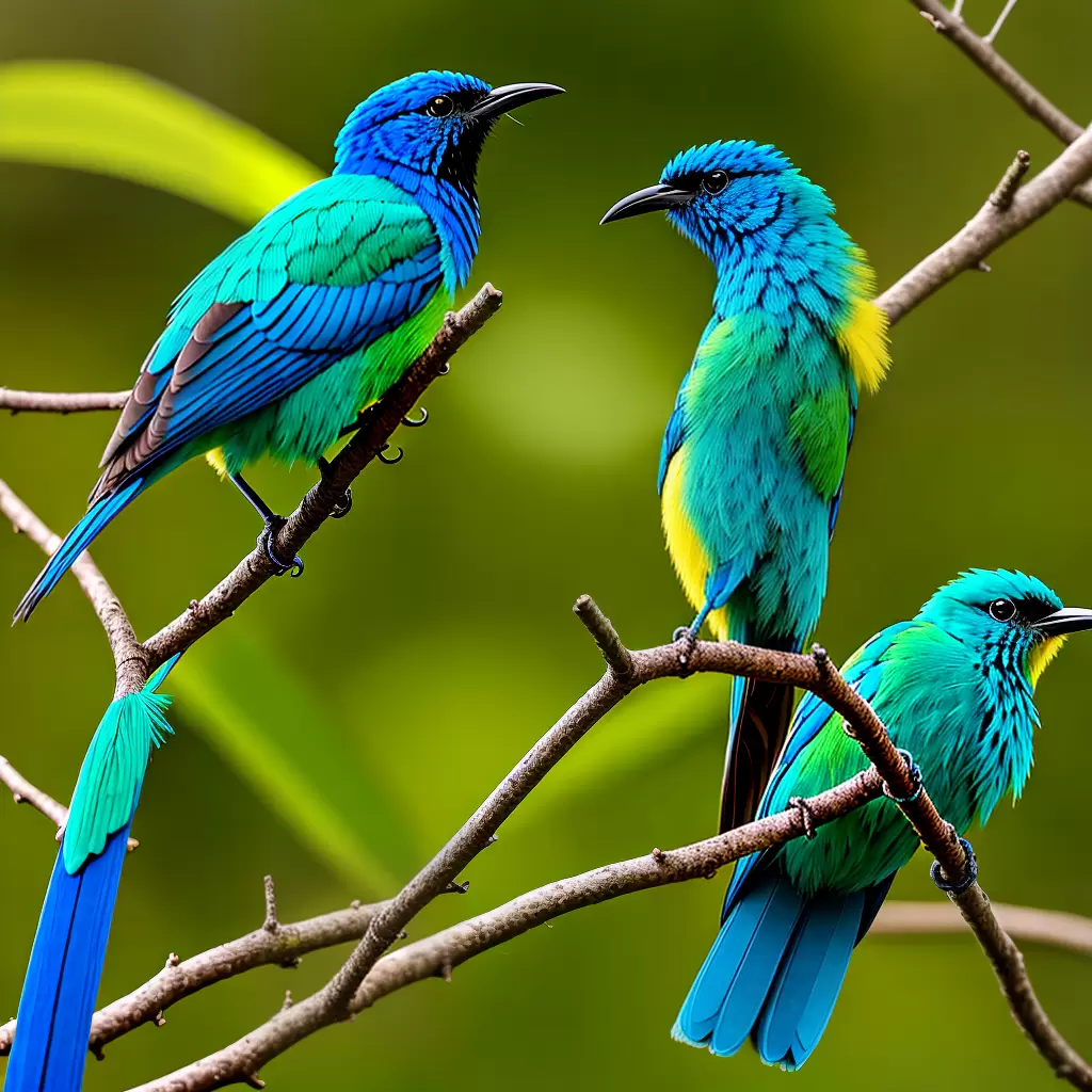 Beleza Azulada: Cyanerpes Cyaneus, o Sai-de-Perna-Amarela 1 Beleza Azulada: Cyanerpes Cyaneus, o Sai-de-Perna-Amarela