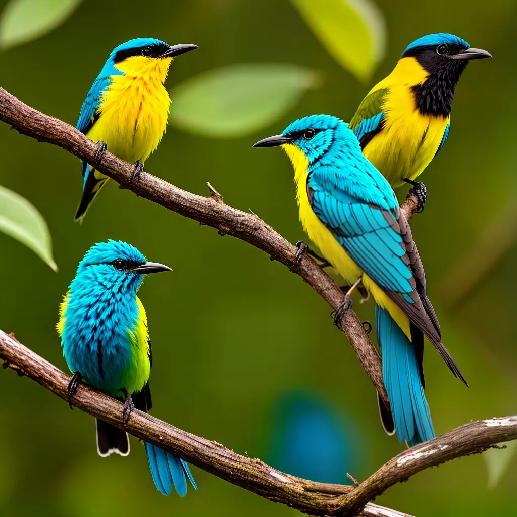 Beleza Azulada: Cyanerpes Cyaneus, o Sai-de-Perna-Amarela 3 Beleza Azulada: Cyanerpes Cyaneus, o Sai-de-Perna-Amarela 2