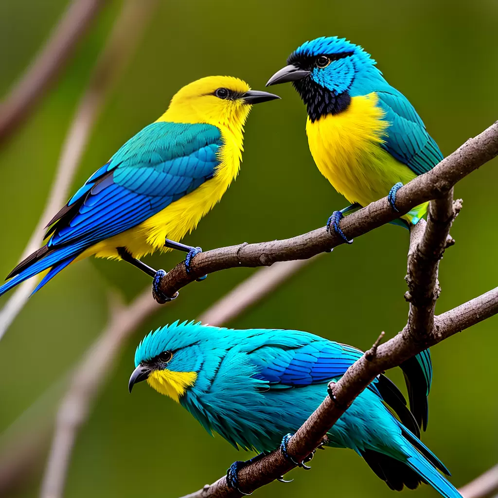Beleza Azulada: Cyanerpes Cyaneus, o Sai-de-Perna-Amarela 9 Beleza Azulada: Cyanerpes Cyaneus, o Sai-de-Perna-Amarela 8