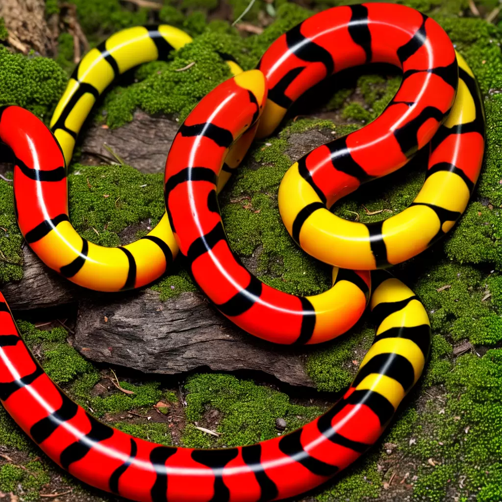 Enganadora Colorida: A Cobra Coral Falsa, uma Serpente Não Venenosa com Padrão Semelhante à Cobra-Coral