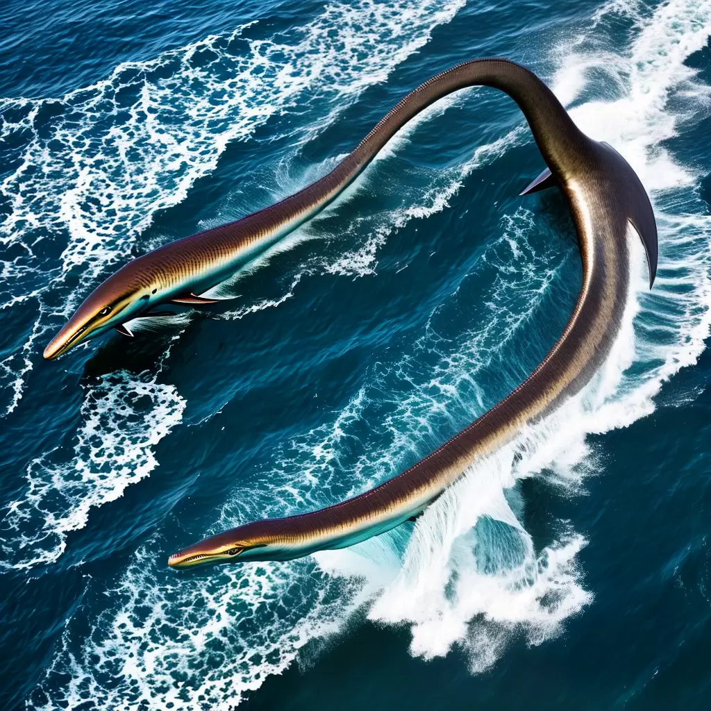O Elasmossauro, um réptil marinho com pescoço comprido e nadadeiras em forma de leque 5 O Elasmossauro, um réptil marinho com pescoço comprido e nadadeiras em forma de leque 4