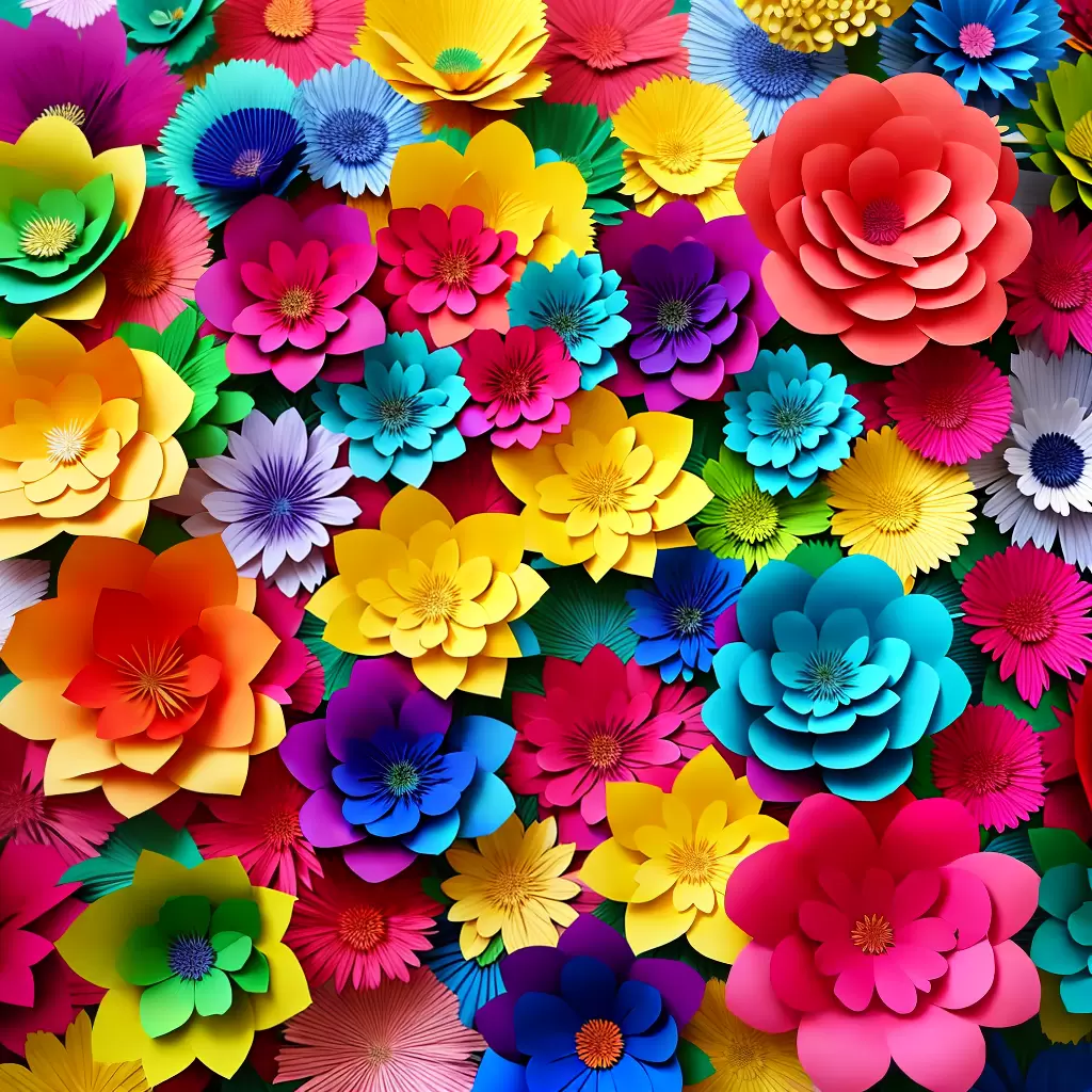 Crie um MURAL de flores de papel 3D 6