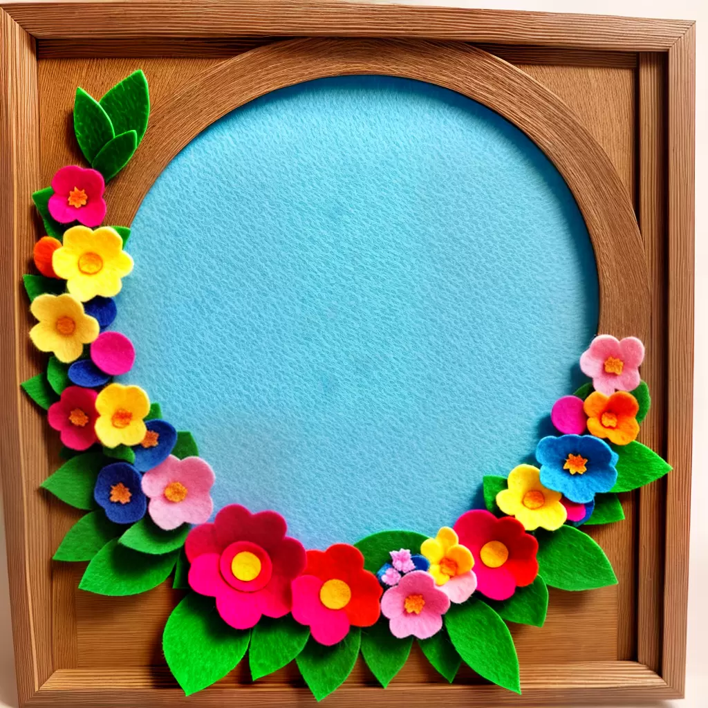 Como CRIAR uma moldura de flores de feltro 1 Como CRIAR uma moldura de flores de feltro
