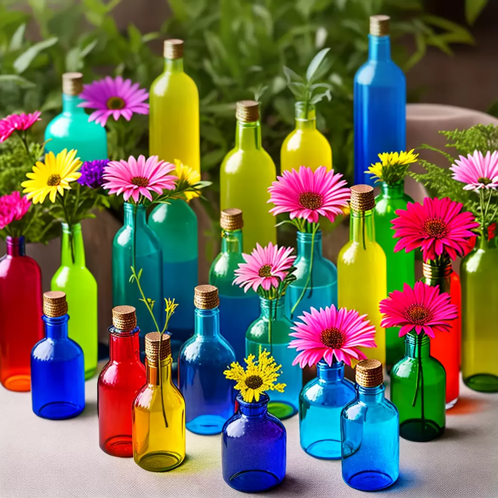 Como TRANSFORMAR garrafas de vidro em vasos de flores artesanais 5 Como TRANSFORMAR garrafas de vidro em vasos de flores artesanais 4