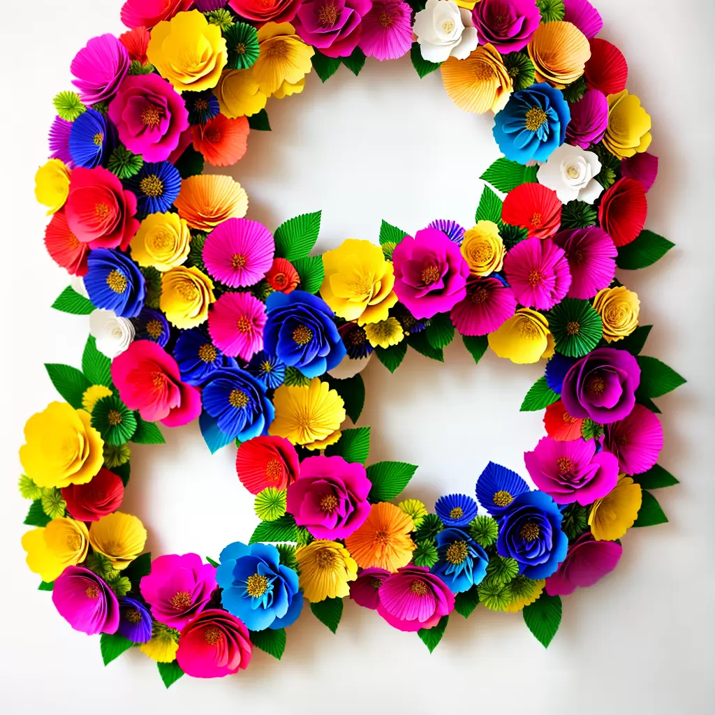 Guirlanda de flores de papel: TRANSFORME a decoração da sua casa 4
