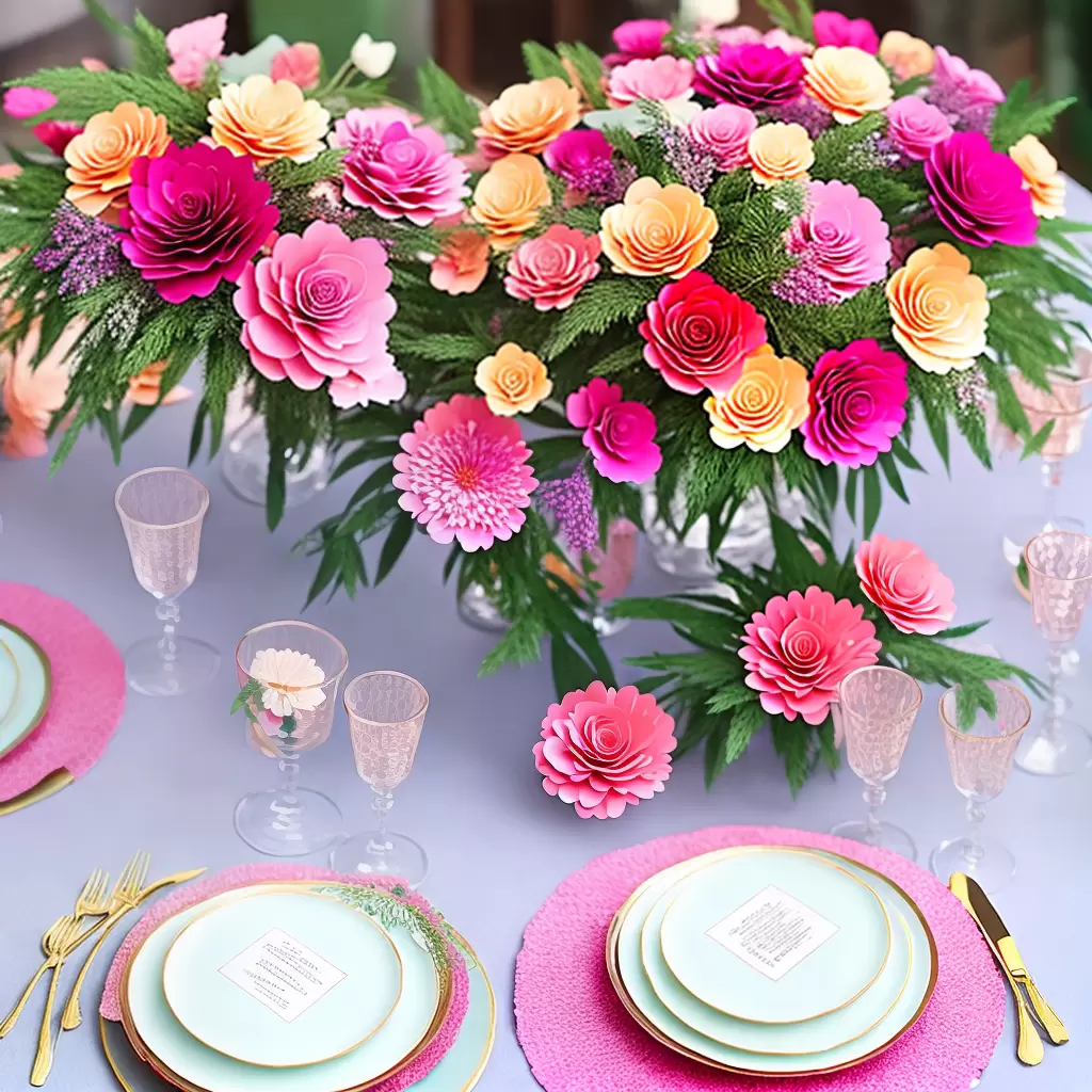 DECORAÇÃO de aniversário com flores de papel: ideias encantadoras 6