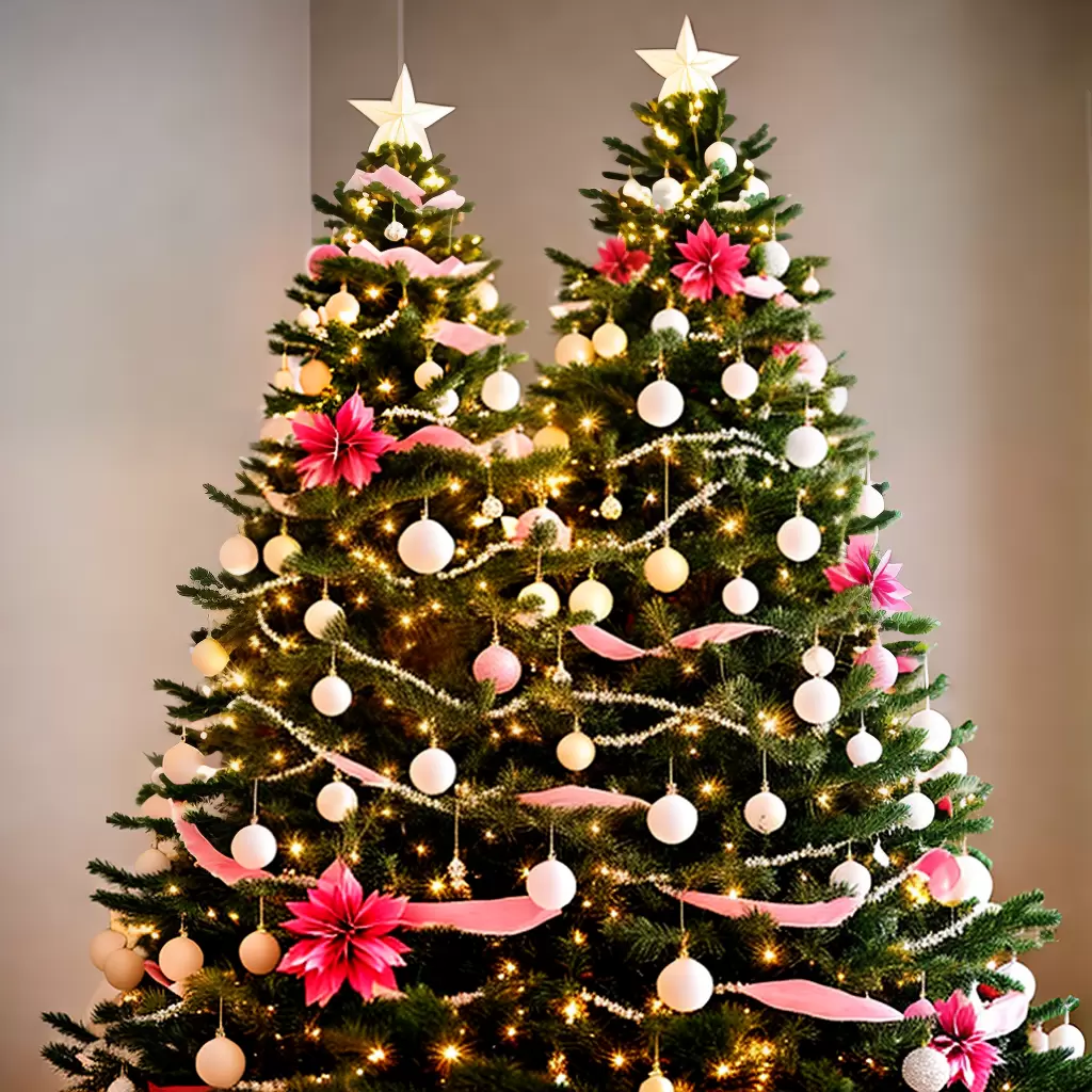 COMO fazer uma árvore de Natal com flores de papel 9 COMO fazer uma árvore de Natal com flores de papel 8
