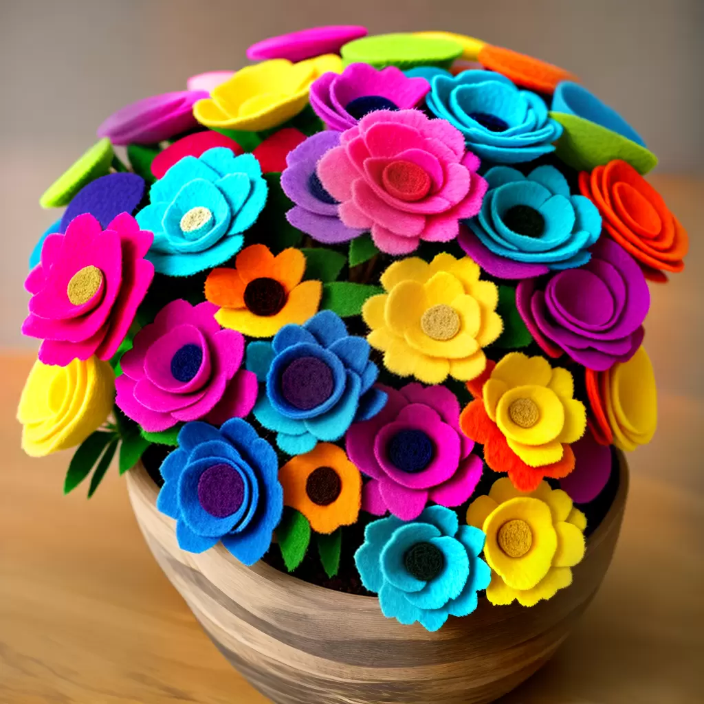 DIY: Como criar um JARDIM de flores de feltro 3 DIY: Como criar um JARDIM de flores de feltro 2