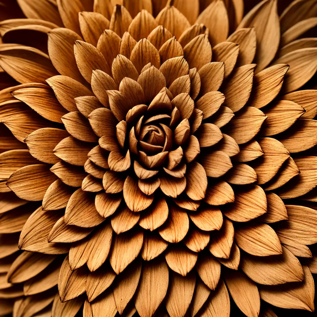 A ARTE de criar lindas flores de madeira 4