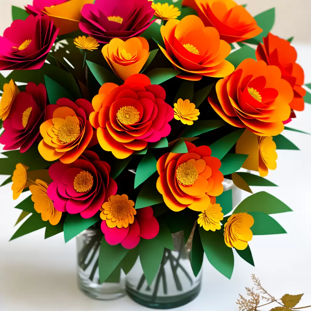 DIY: Como FAZER flores de papel para decoração de Dia de Ação de Graças 6