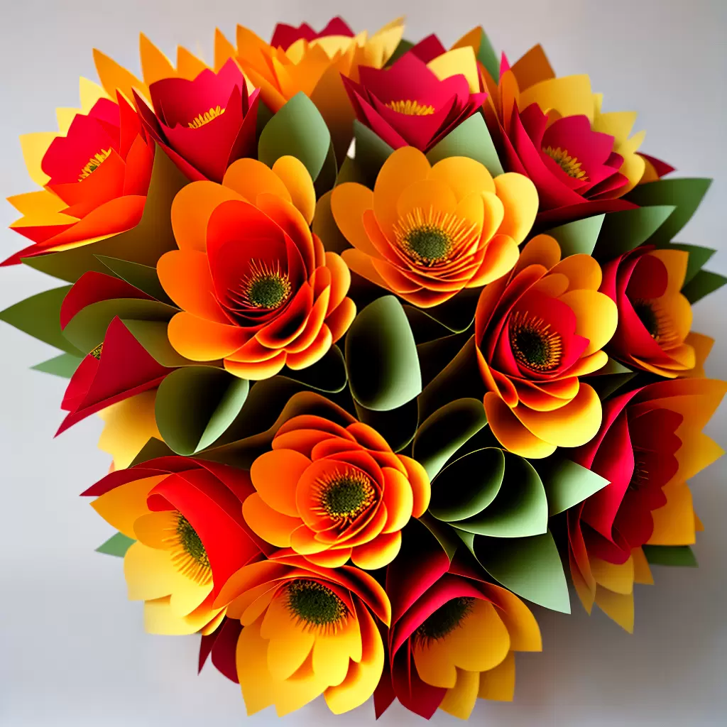 DIY: Como FAZER flores de papel para decoração de Dia de Ação de Graças 8