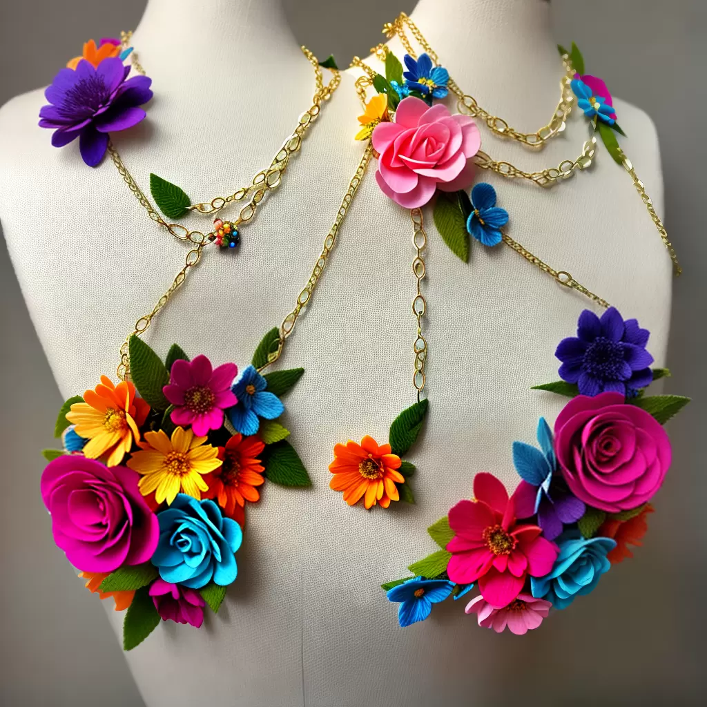 CRIE um lindo colar com flores de tecido: guia passo a passo 2