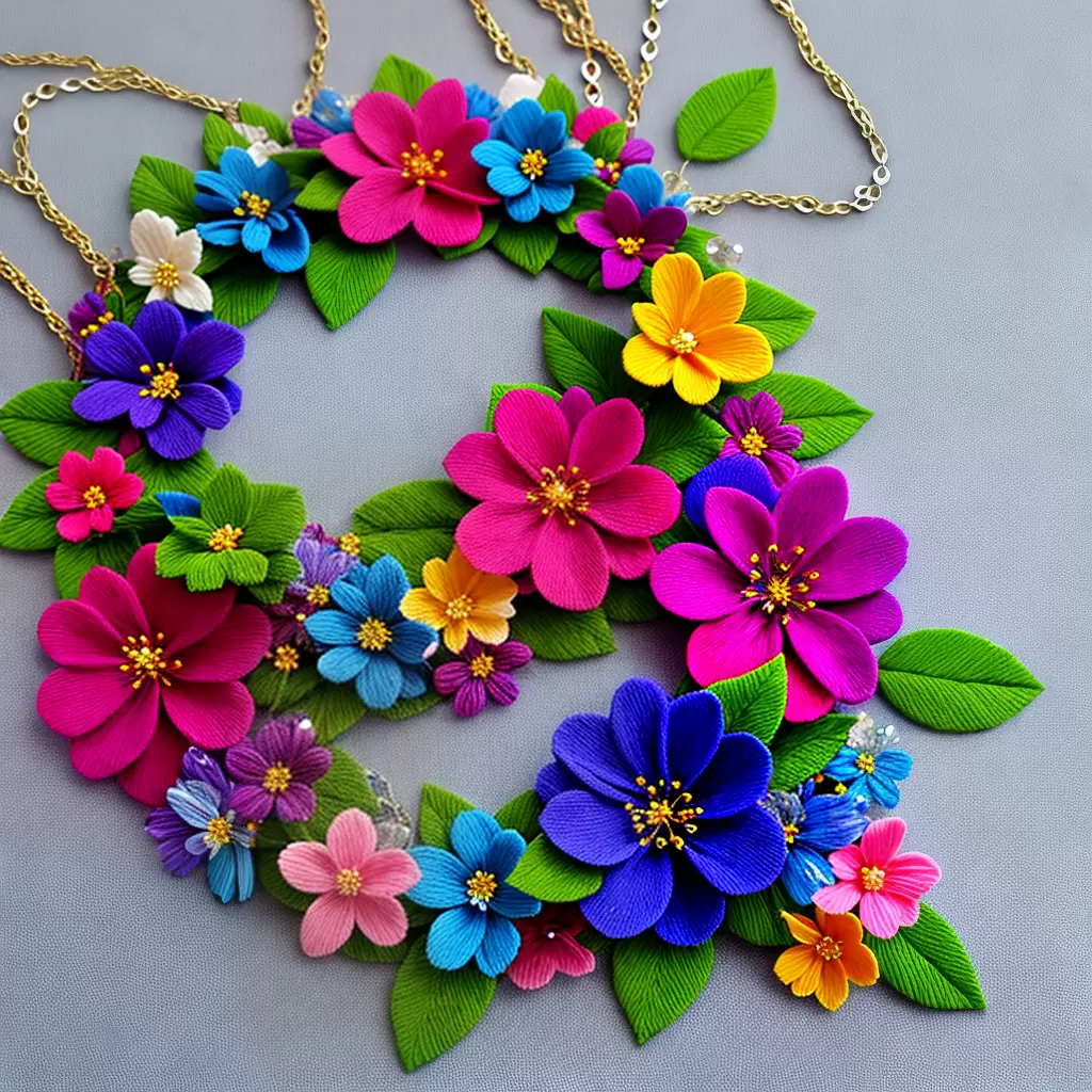 CRIE um lindo colar com flores de tecido: guia passo a passo 6